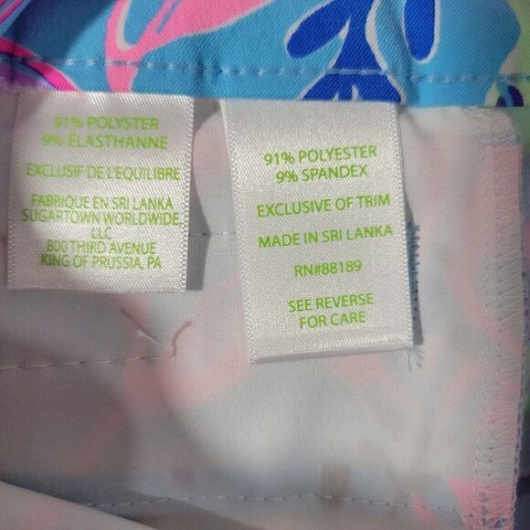 Lilly Pulitzer Reid Shorts Womens Size 0 XS UPF 50+ Luxletic Porto Blue Golf NWT - Picture 15 of 16